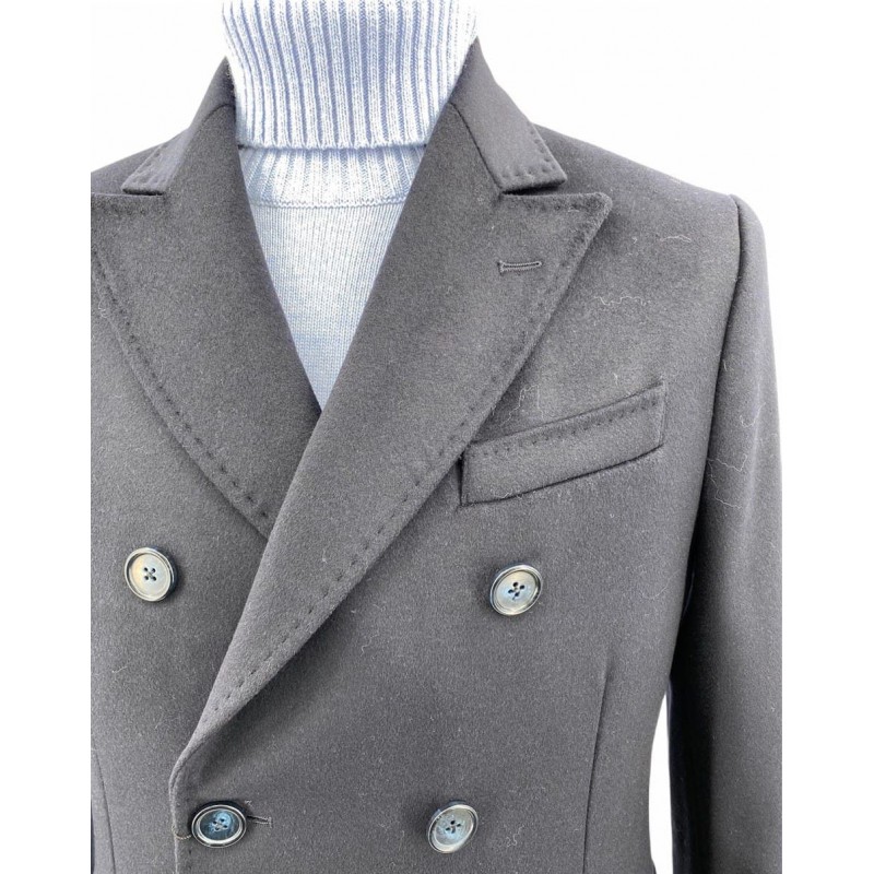Cappotto Uomo Grigio modello monopetto in lana con tasche filo elegante  casual - Carillo Moda
